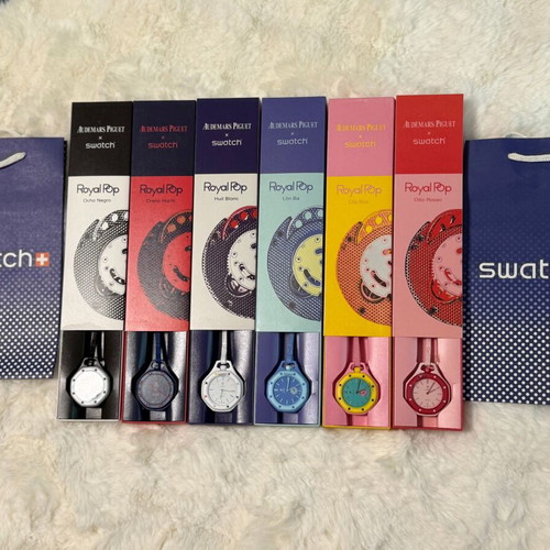 AP x Swatch Royal Pop watch new, quartz, black and white