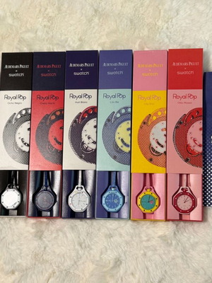AP x Swatch Royal Pop watch new, quartz, black and white