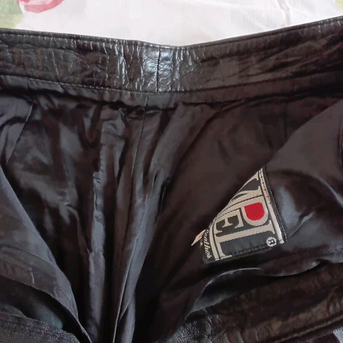 Leather pants used, size M 38, black