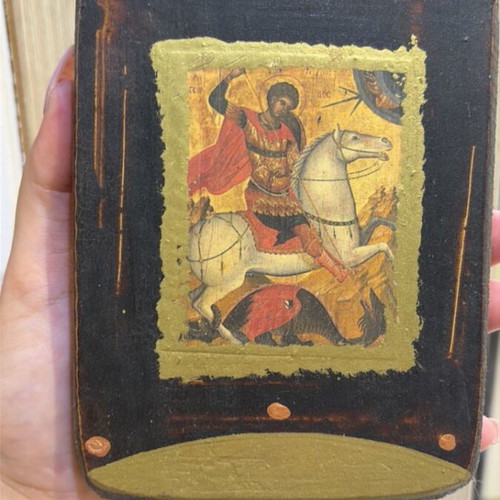 Saint George religious icon, 10x13 cm
