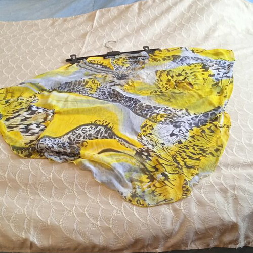 Pareo used, transparent with bead and sequin embroidery