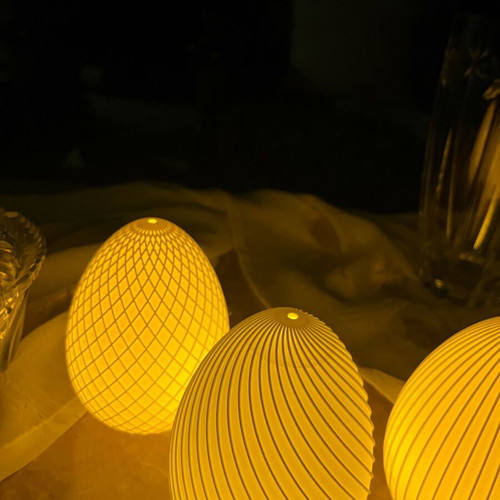 3D Printed Easter Eggs with LED Tealights New Decorative Lights