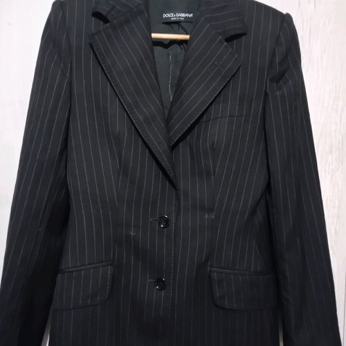 Dolce & Gabbana women's jacket used, black with gray stripes