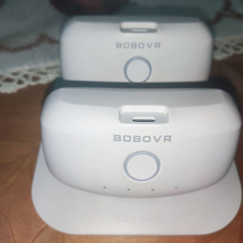 Meta Oculus Quest 2 128GB VR headset with BOBOVR M2 Pro strap and twin battery dock