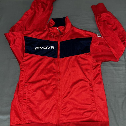 Givova sports jacket like new, size large, red