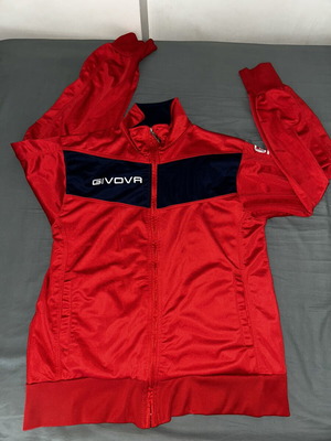 Givova sports jacket like new, size large, red