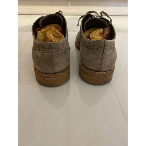 Tods Oxford suede shoes like new, grey and beige