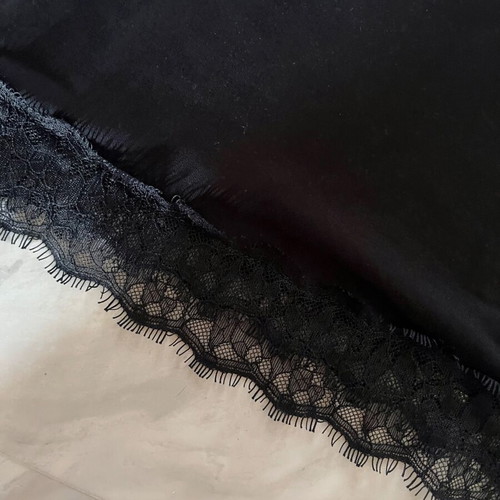 Zara black sleeveless top with lace, like new, size M
