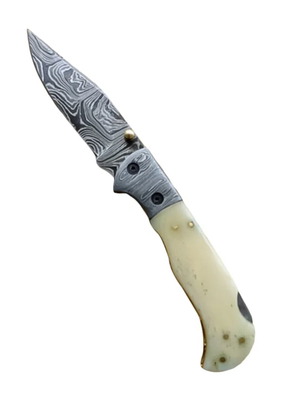 Hunting knife Damascus 9 inches camel bone new