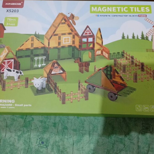 BW Magnetic Tiles Farm 76pcs educational set