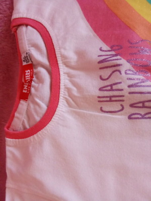 Energiers white blouse with shiny rainbow like new