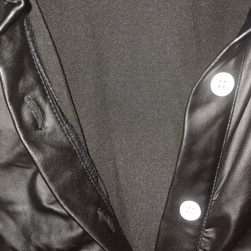Black Shein leather dress new with buttons