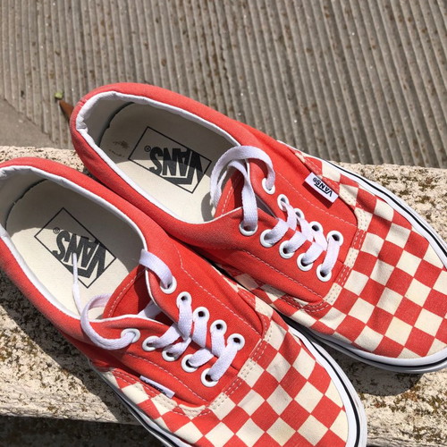 Vans shoes orange used, size 38.5