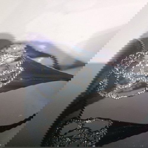 Valentino 5624/S Crystal Flower Shield γυαλιά ηλίου σαν καινούργια, μαύρα, μωβ