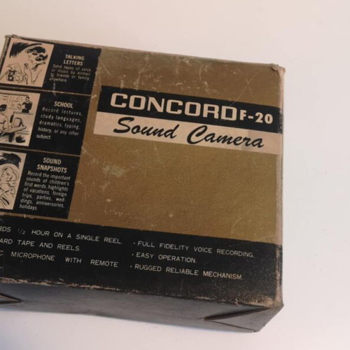 Concord F20 Sound Camera like new, rare Japanese sound recorder