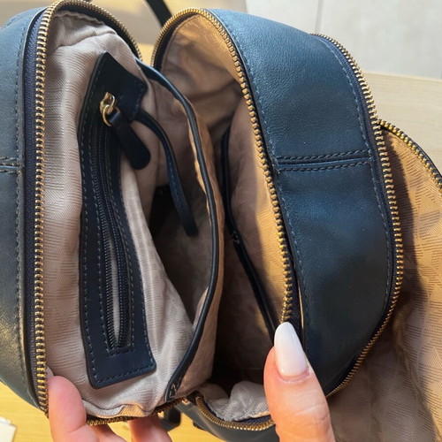 Michael Kors blue leather backpack like new