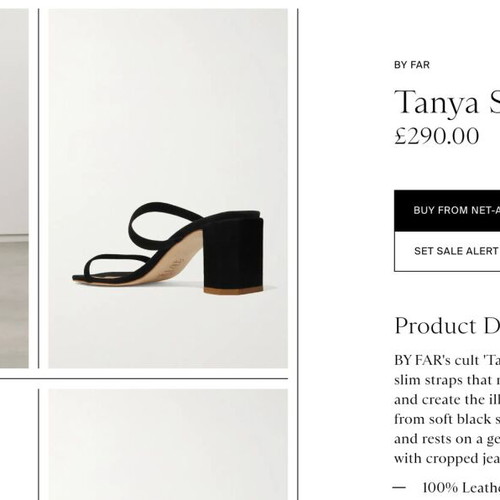 By Far Tanya block heel mules used, black, size 37