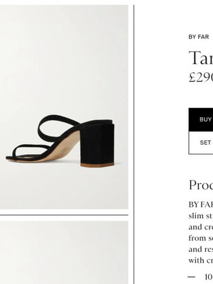 By Far Tanya block heel mules used, black, size 37