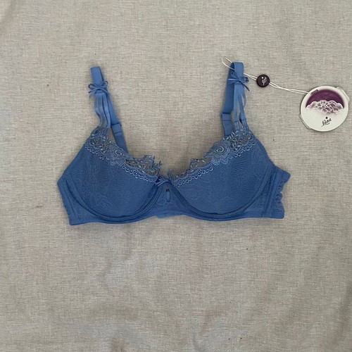 Luna dark sky blue balconet bra new, size 75C