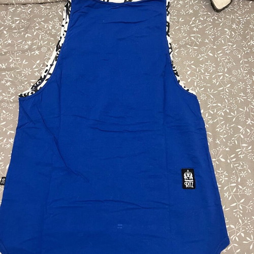 Sleeveless athletic tank top size large T-shirt sleeveless size Large Color royal blue 100% cotton