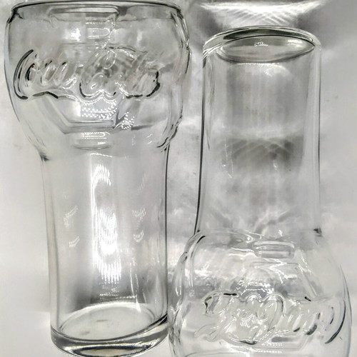 Coca-Cola Soccer Ball Glasses New Promotional Set of 2
