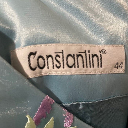 Constantini Embroidered Women's Dress New Size 44 Turquoise