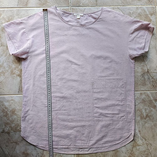 COS short-sleeve cotton T-shirt, lilac, size M