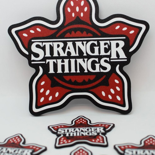Stranger Things Wall Decor and 6 Coasters Set 3D Printed New