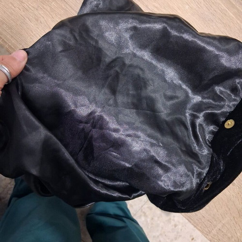 Vintage Vogue Shoulder Bag Black Velvet like new