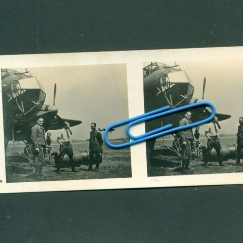 German airplane stereoscopic photo like new, 6x13 cm