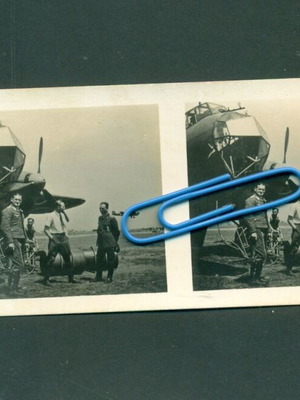 German airplane stereoscopic photo like new, 6x13 cm