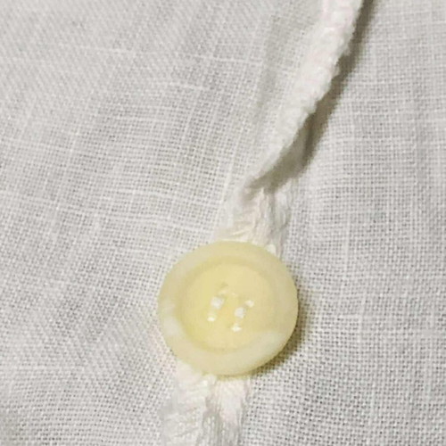Hype sleeveless white linen shirt, size M