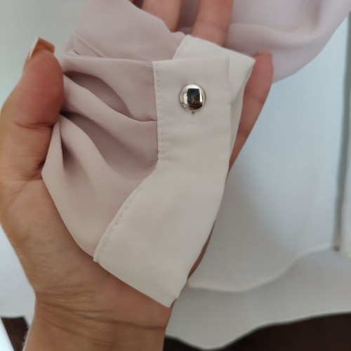 Blouse used, women's XL, white and beige, modern and light