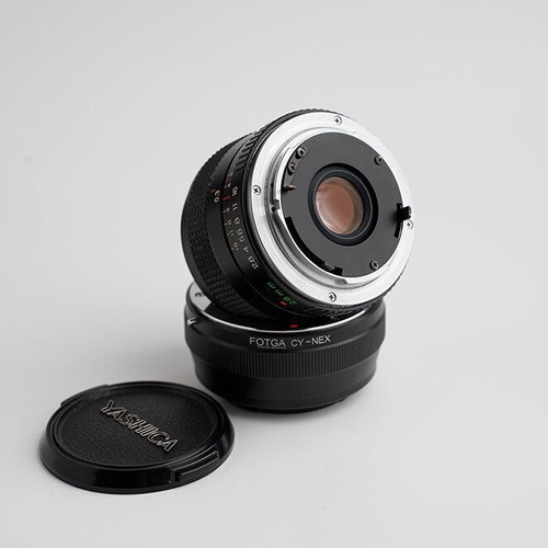Yashica ML 28mm f/2.8 lens used with new CY-NEX adapter