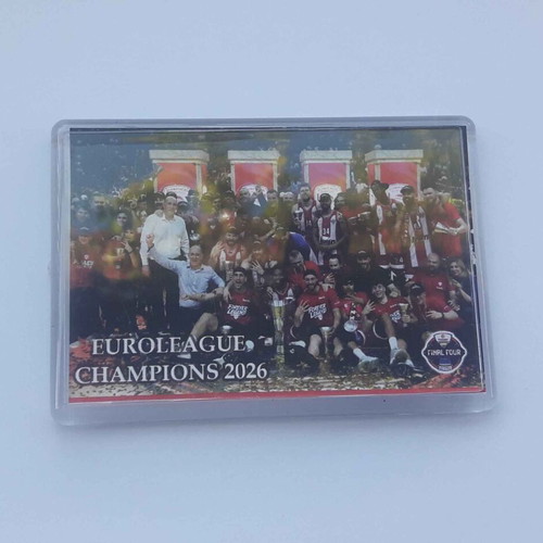 Olympiacos Basketball Champions of Europe Magnet new