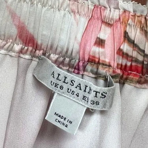 All Saints Astria Mae Luar Skirt like new, brown and pink