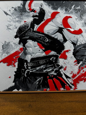 God of War Kratos poster like new