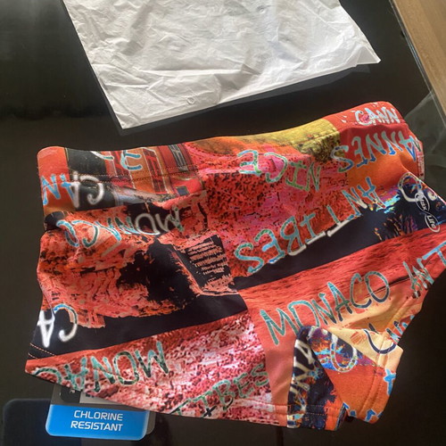 Arena swimwear colorful, narrow at thigh, for boy 11-12 years, new