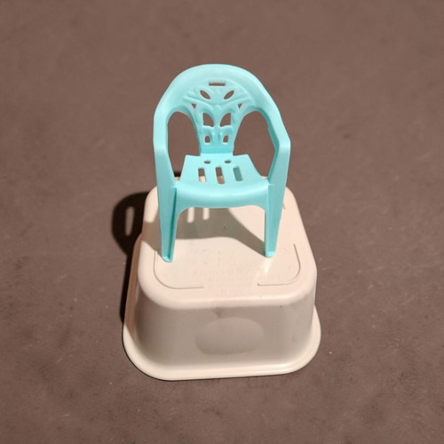 Mini Greek Plastic Chair pastel blue new