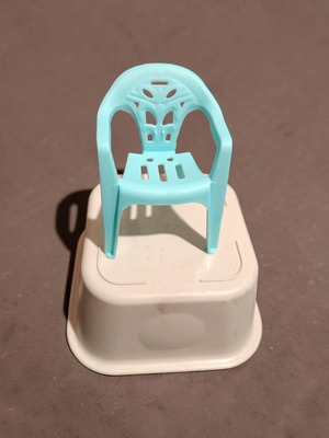 Mini Greek Plastic Chair pastel blue new