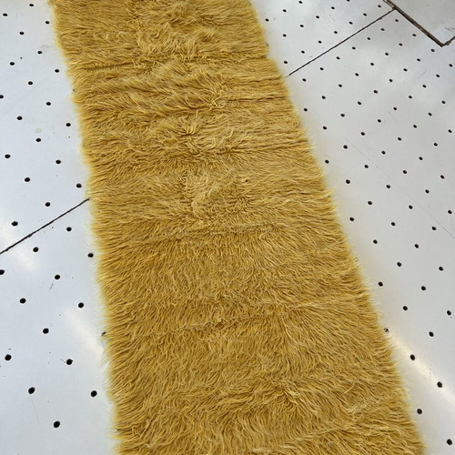 Yellow flokati runner like new, 2.20x0.70 m