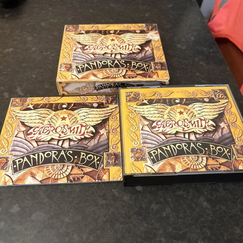 Aerosmith Pandora's Box CD set used, rock collection 3 CDs