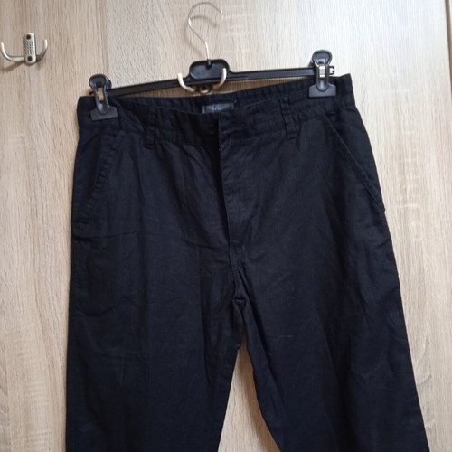TEX pants like new, size 40, black linen-cotton blend