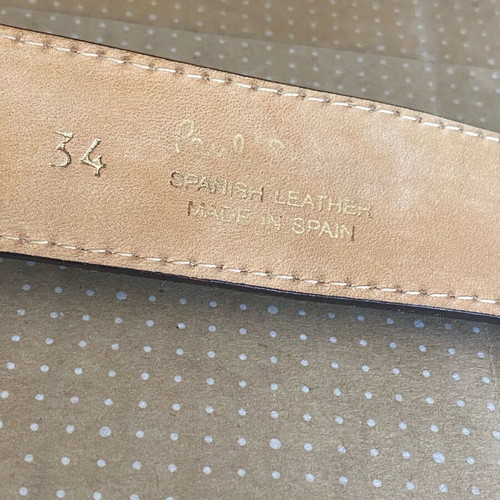 Paul Smith Leather Belt Solid Brass like new, size 105, brown