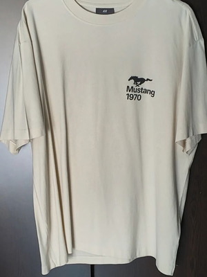 H&M Mustang men's T-shirt, beige, XL