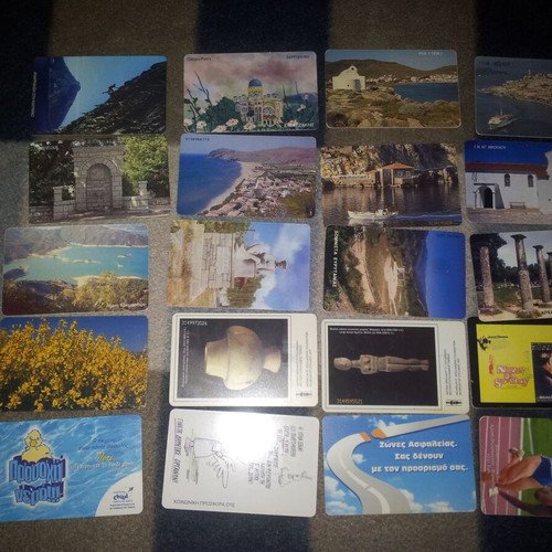Phone cards used, pack of 20 pieces