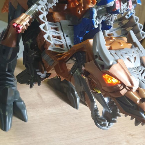 Grimlock Transformers movie figure 50cm used with Optimus mini figure