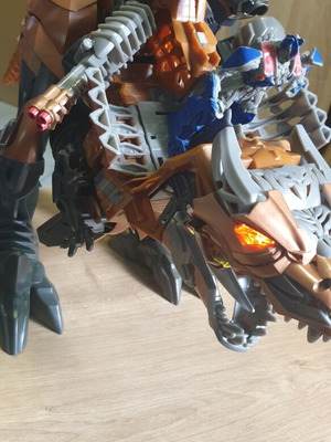 Grimlock Transformers movie figure 50cm used with Optimus mini figure