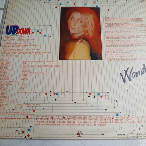 Wonder Up & Down vinyl record like new, electronic music