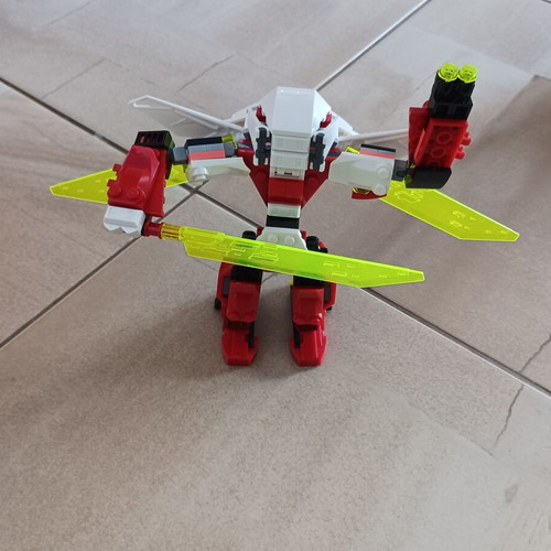 Robot, Spaceship and Helicopter like new, building blocks